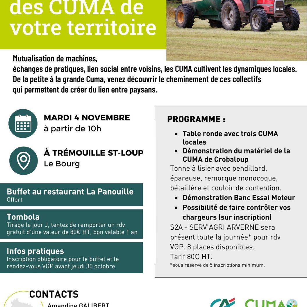 postes ouvertes Cuma puy de Dome